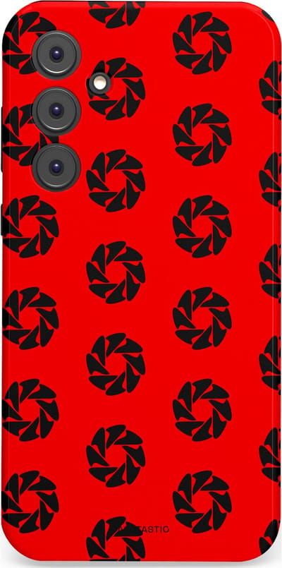 Casetastic hoesje geschikt voor Samsung Galaxy A35 - Dubbellaagse bescherming - Zwarte Sterren op Rood - Fashion Case - Rood Zwart