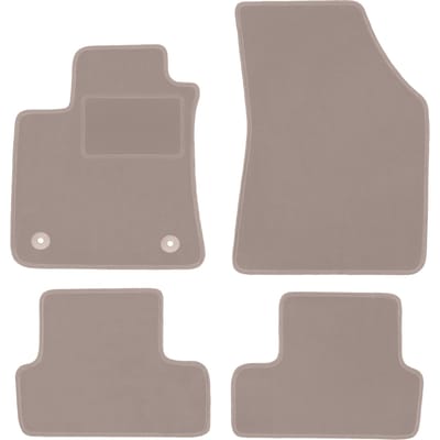 Beige veloursmatten voor: Renault Megane IV Grand-Coupe, liftback, stationwagen, grandtour, coupé, GT (2015-)