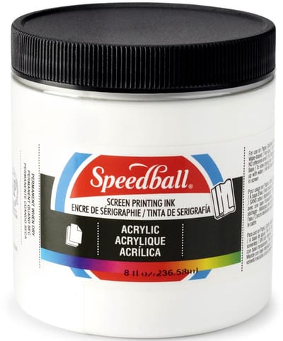Acrylic ink white screen printing - Speedball