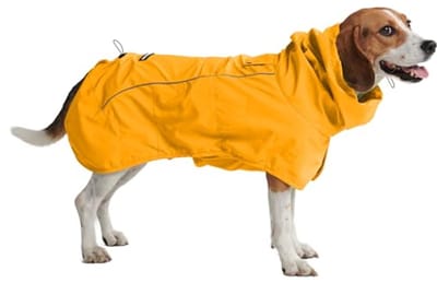Waterdichte Hondenregenjas voor Kleine tot Grote Honden - Ademend, Reflecterend en Volledig Bedekkend - Mosterdgeel - 2XL