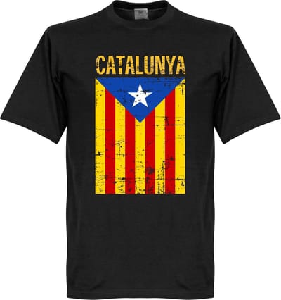 Catalonië Vintage T-Shirt - Zwart - L