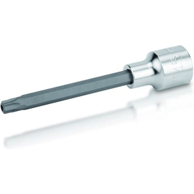 Torx-inzetstuk TOPTUL 1/2 inch Torx Tamper T40 lang (120mm)