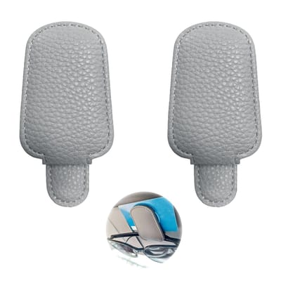 NTHProducts - Zonnebrilhouder voor Auto - Sterke Magnetische Bevestiging - Grijs - Voor Verschillende Maten Brillen - Veilig en Handig - Universeel