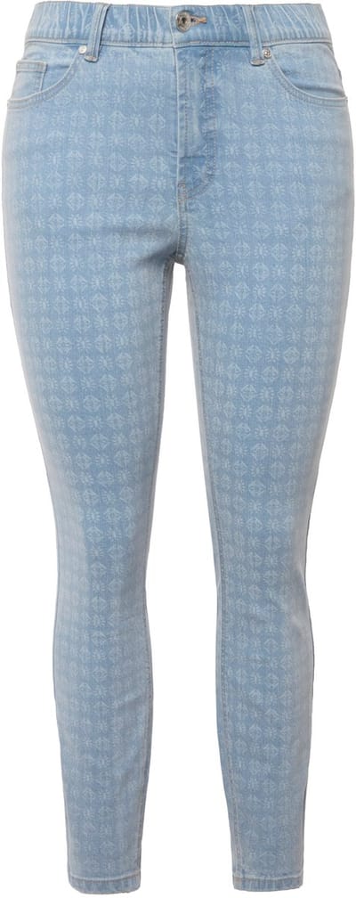 Studio Untold - Dames - Skinny jeans 5-pocket all-over print - Licht blauw denim - Maat 44