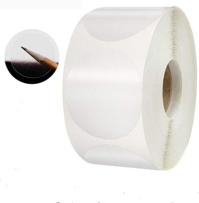 Transparante Zelfklevende Stickers - Ronde Wafel Seals - 500 Stuks per Rol - Perfect voor Creatieve Projecten, Verzending en Decoratie