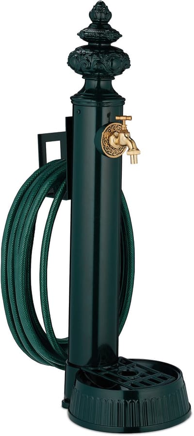 buitenkraan met tuinslanghouder - 87 cm - putje - groen