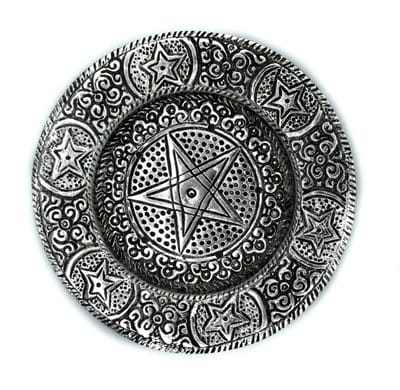 Polished Aluminium Pentagon Incense Holder 11.5cm