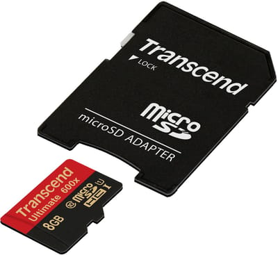 Transcend Ultimate (600x) microSDHC-kaart Industrial 8 GB Class 10, UHS-I Incl. SD-adapter