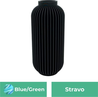 Stravo moderne vaas – Decoratieve vaas - Blauw / Groen - 3d geprinte vaas – geschikt voor droogbloemen - 20CM