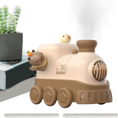 Luchtbevochtiger Baby - Stille Koele Mist - Rustige Slaap - Treinvormig Ontwerp - 300ml Capaciteit - Capybara
