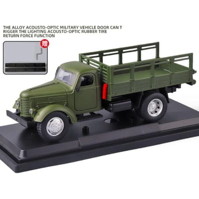 1/24 Ca10 Alliage Camion Tactique Véhicule Blindé Modèle Transporteur de Personnel Militaire Véhicules de Transport Modèle Son Lumière Jouets Cadeaux pour Enfants