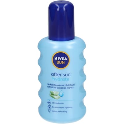 NIVEA SUN Hydraterende & Kalmerende Aftersun Spray - Verkoelt en verzacht - Met aloë vera en hyaluronzuur - 200 ml