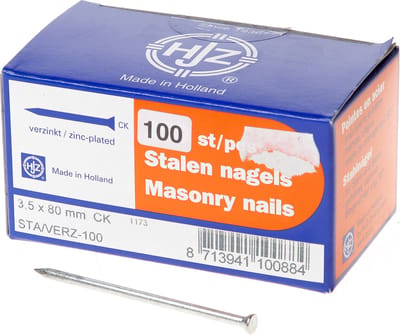 Hjz Betonnagel platconische kop blauw 80 x 3.5mm