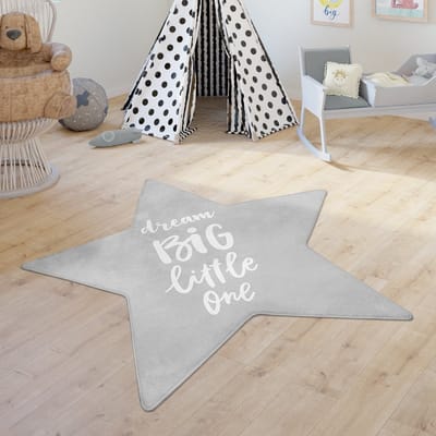 Paco Home Vloerkleed Voor Kinderkamer Meisjes Jongens Kinderkamer Ster Modern Met Woorden 150 cm Stern-Form