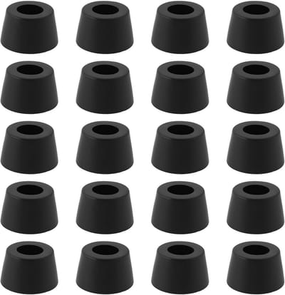 BRENZOOS - Set van 20 Ronde Rubber Voeten Bumpers, Zwart