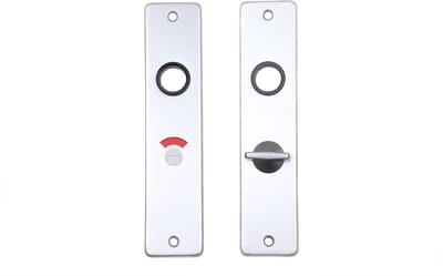 Wovar WC deurbeslag aluminium kortschild 55/8 | Per Set