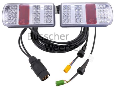 Verlichtingsset LED2 - Aanhangwagenverlichting - LED - Met kabelset - 5 meter - 7 polige stekker - Links en Rechts