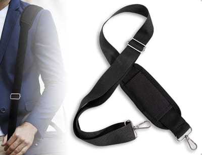Dailygoods- Schouderriem Verstelbaar - Duurzaam Oxford-weefsel - Metalen Karabijnhaak - Ergonomisch Ontwerp - Comfortabele Draagriem - Zwart