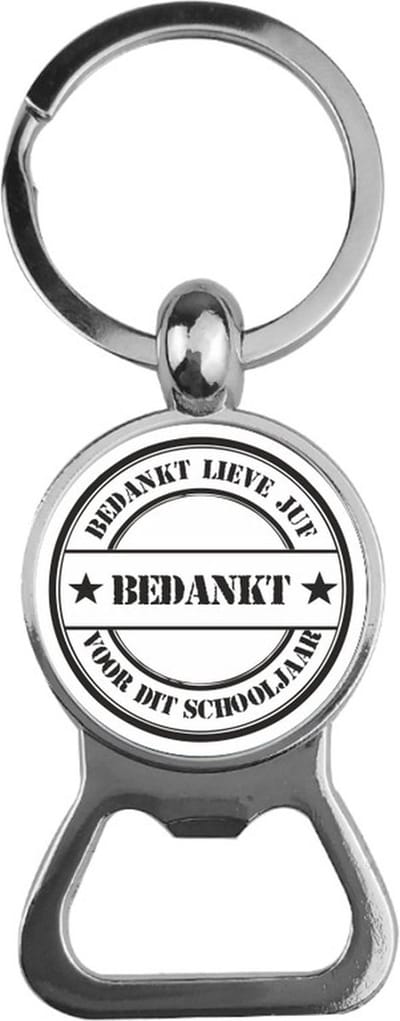 Bieropener Glas -  Bedankt Lieve Juf