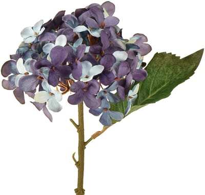 Kunstmatige Hortensia Decoratie Kunstbloem Blauw Paars 34cm 2 stuks