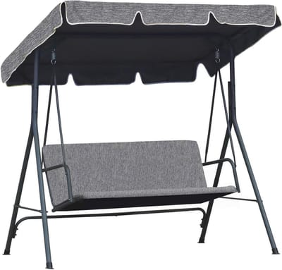 Famanu – Universele vervangende schommelluifel voor patio en tuin, linnenlook zonnedak