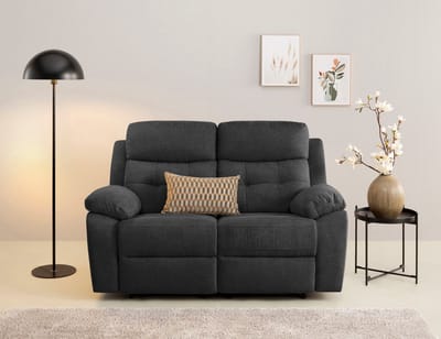 Lannilis-Sofa 2-zits - Elektrisch - Antraciet Stof