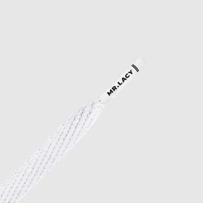 Mr. Lacy  - Schoenveters - Veters - Sneakerveters - Smallies - Plat - Wit - Lengte90 cm