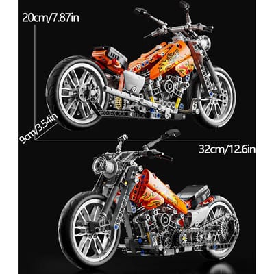 436 STUKS Bouwstenen Speelgoed Motorfiets Bakstenen Sets Educatief Speelgoed Bureau Decoratie Kerstmis Verjaardagscadeaus gray
