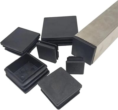 Plastic Plug 50 stuks vierkante stoelpootdoppen plastic zwarte blanco eindkap beschermer pad meubelaccessoires voor tafelpoten, meubels (F-20 x 20 mm)