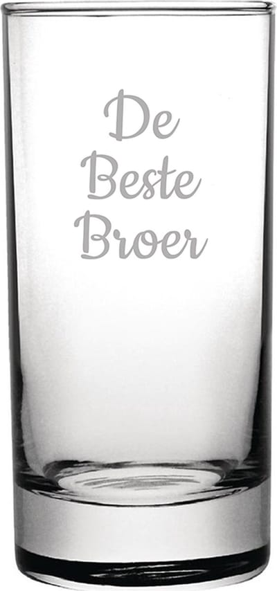 Gegraveerde longdrinkglas 28,5cl De Beste Broer