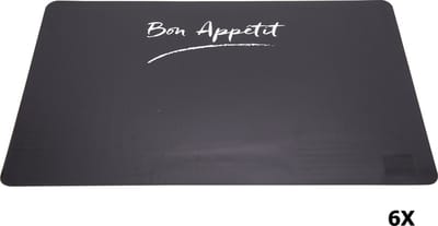 Cosy & Trendy Placemat Zwart Transparant 43.5x28.5cm