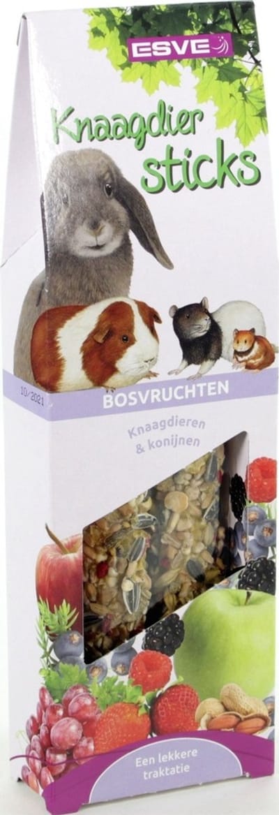 ESVE Knaagdierstick met honing | 1 stuk (ca. 45 g) | meerdere smaken Bosvruchten