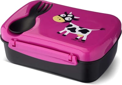 Kinder Lunchtrommel met Koelaanbrenger en Bestek - Paars