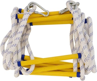 Noodladder - Touwladder Vluchtladder - Veilig Ontsnappen - Hoge Draagkracht - 8 Meter - Wit