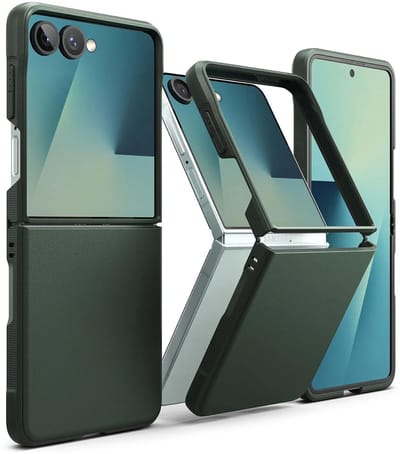 Ringke Onyx | Hoesje Geschikt voor Samsung Galaxy Z Flip 7 | Back Cover Flexibel TPU | Militaire Standaard | Groen