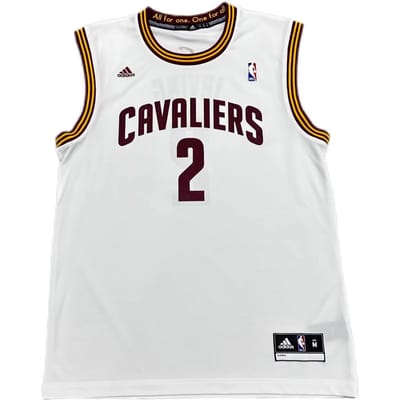 Adidas X NBA Samenwerking Cleveland Cavaliers Irving Mode Comfortabel Zacht Huidvriendelijk Basketbalshirt Unisex shirts Wit 7818A-CVW-ANR1515 M white