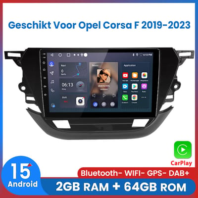 Awesafe Autoradio - Geschikt Voor Opel Corsa F 2019 t/m 2023 - 2+64GB 4Core - 9 inch Android 15.0 CarPlay - Draadloos CarPlay & Android Auto - Bluetooth & WiFi - GPS Navigatie - 2019 2020 2021 2022 2023