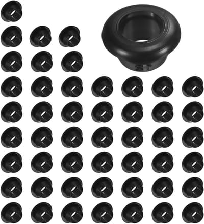 50-Pack Rubber Grommets voor Kabelbevestiging, 12mm Boorgat en 10mm ID Oogring, Ideaal voor Draad, Autotoepassingen en Metalen Kabelrails