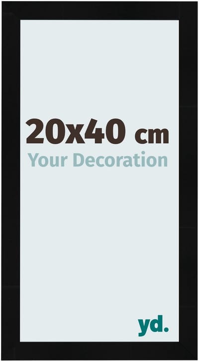 Your Decoration - Fotolijst 20x40 cm - MDF - Zwart Hoogglans - Pisa