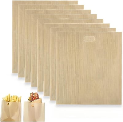 Herbruikbare Toastzakken voor Sandwiches, Pizza en Meer - Geschikt voor Magnetron, Grill en Oven - 8 Stuks