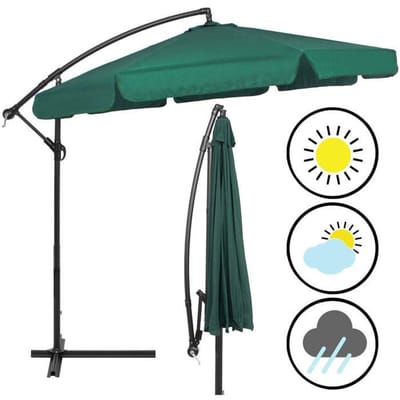 Springos Parasol | Parasols | Kantelbaar | Met Ventilatie | Groen | 350 cm
