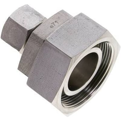 16S & 38S RVS Rechte Snijringkoppeling Draaidoorvoer 315bar FKM O-ring en Afdichtconus ISO 8434-1