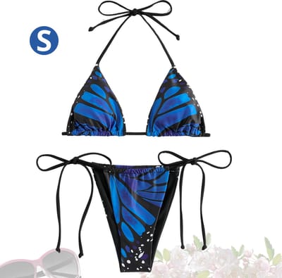 Livano Bikini Dames - Meisjes Bikini - Badpak - Push Up - Vrouwen Badkleding - Zwemmen - Sexy Set - Top & Broekje - Blauw - Maat S