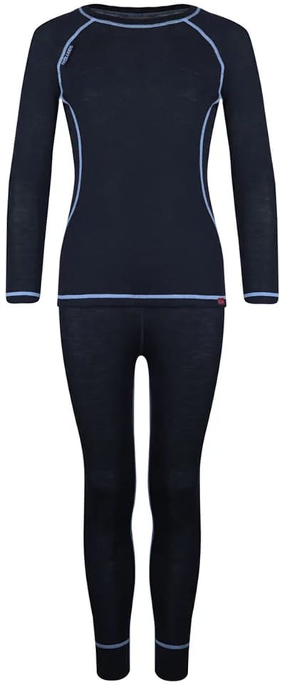 Trollkids Merino Basislaag Set Blauw 128 cm Jongens,Meisjes