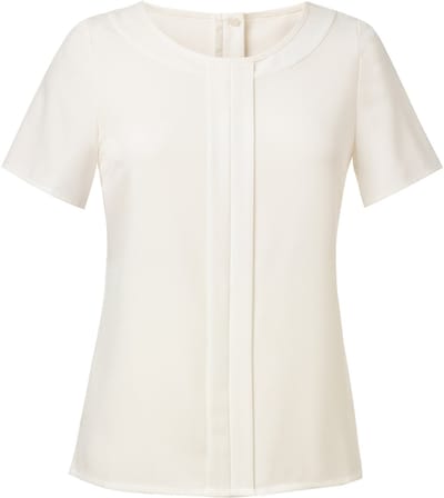 Brook Taverner Blouse in Chinese crêpe FELINA BT2265 - White - 46 EU (18 UK)