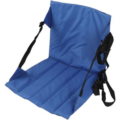 Stadionstoel met Opbergtas Oxford Doek Blauw Comfortabele Opvouwbare Tribunezitplaats voor Tuin Camping Sportevenementen blue