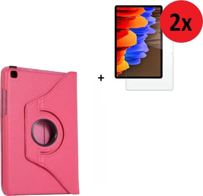 Samsung Galaxy Tab A7 2022 hoesje - 10.4 inch - Samsung Tab A7 2022 Screenprotector - Samsung Tab A7 2020 hoesje Roze + 2x Screenprotector