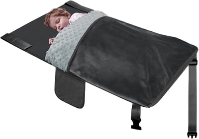 Kinder Vliegtuig Bed - Reis Slaapmat - Comfortabel Reizen - Zachte Huidvriendelijk - 79x44cm - Zwart