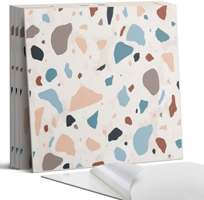 Coloray Wandpanelen Zelfklevend - Patroon met steenfragmenten Zelfklevende Wandpanelen - 50 cm x 50 cm - Beige Wandpaneel PVC - 4 stuks - Texturen Wandpanelen Zelfklevend - Keuken Wandpanelen - Wandpanelen Badkamer