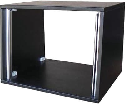 MUSIC STORE Studiorack 4HE berk MP bouwpakket, zwartlack, recht - Studio racks